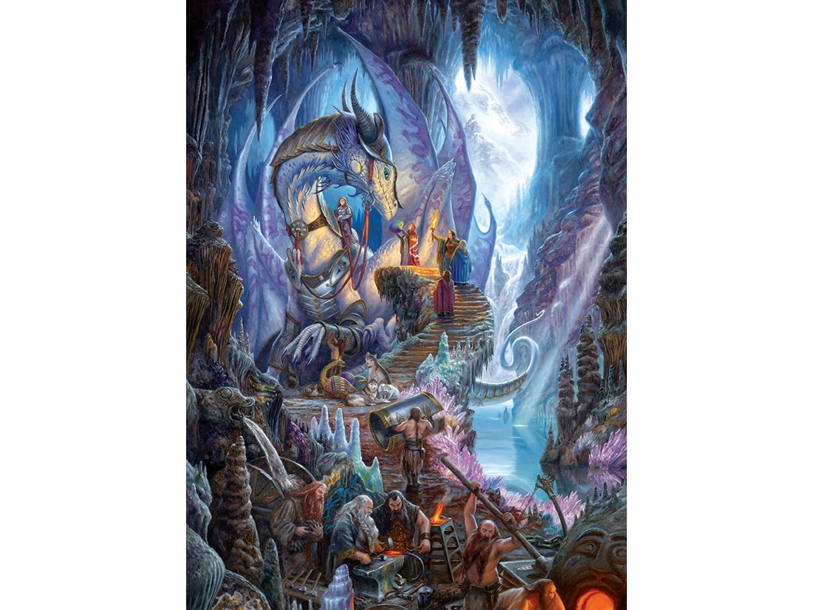Quebra Cabeça Cobble Hill Dragon Forge Quebra Cabeça De Fantasia De 1000 Peças