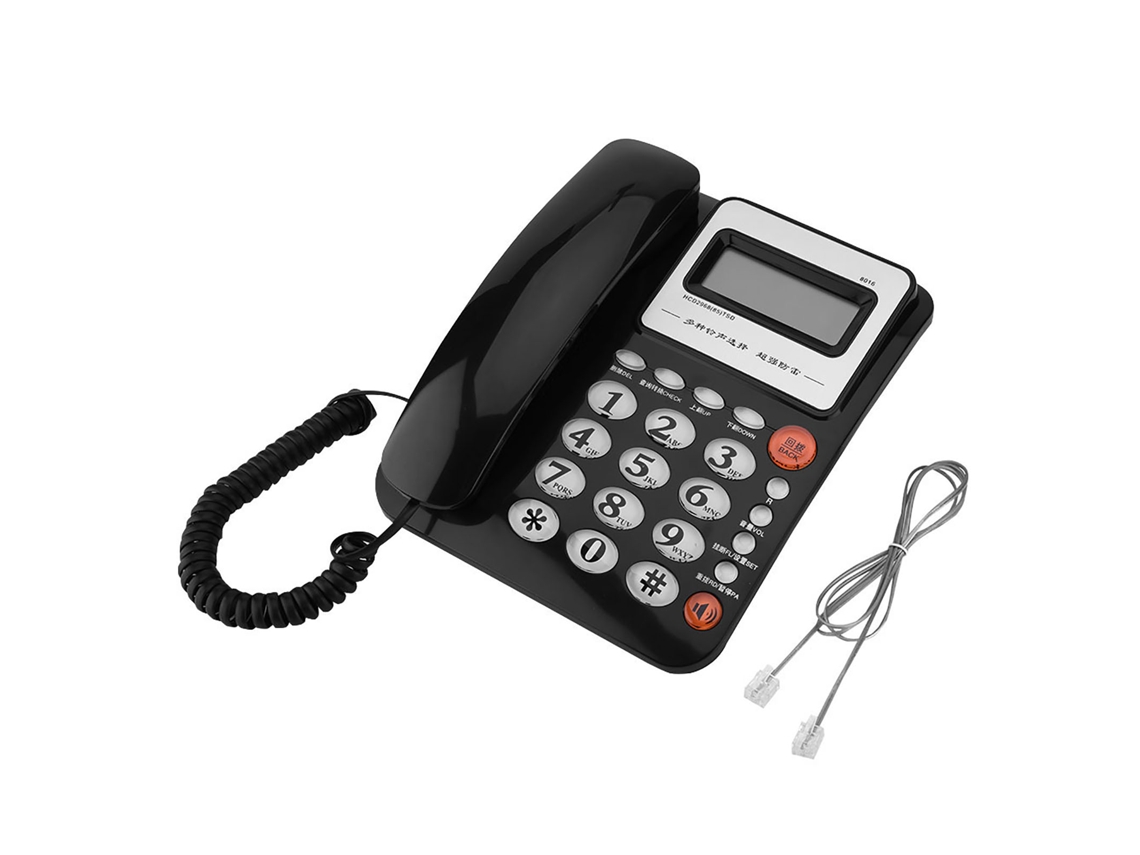 Telefone Fixo (tela Grande De Identificação De Chamadas, Sem Bateria)