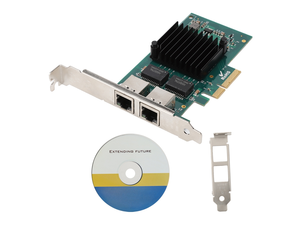 Placa De Rede Ethernet Gigabit De 2 Portas Pci-e X4 (suporta Função De Nic, Fornece Conexão Ethernet Gigabit) Todas Em Chinês