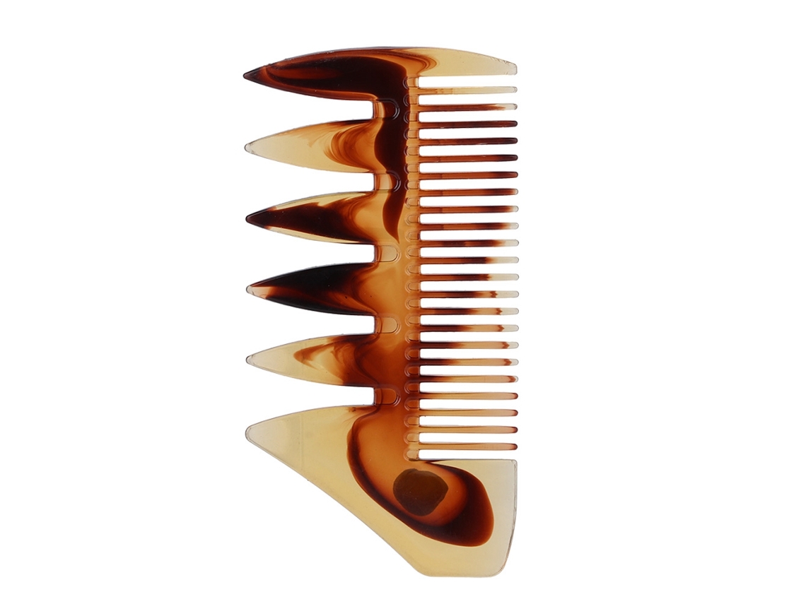 Pente De Resina Para Cabelo Oleoso Antiestático Dentes Largos Retrô Para Barbearia E Uso Diário 5