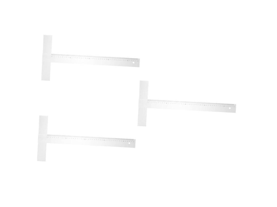 Conjunto De 3 Esquadros T Portáteis Popetpop Com Cabeça Removível