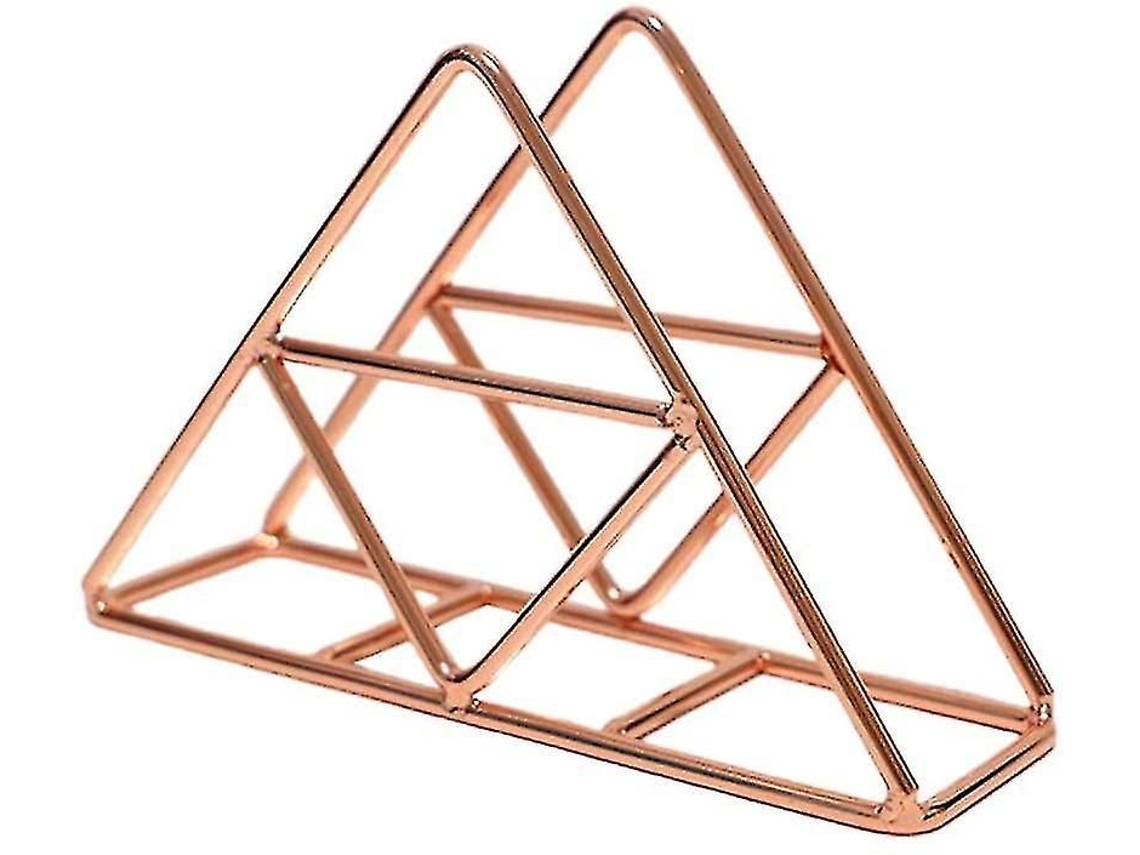 Suporte De Guardanapo Triangular Em Metal E Ferro