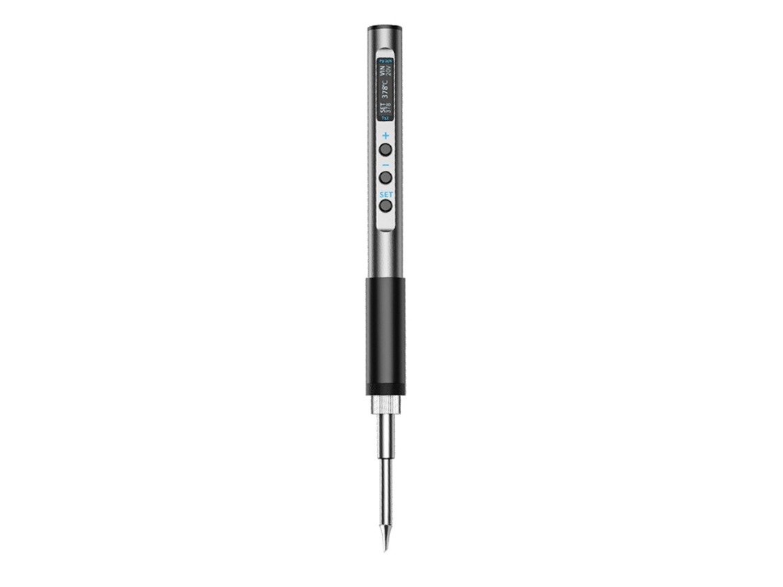 Ferro De Soldar Elétrico Portátil Inteligente De 65 W Com Tela Oled E Conector Tipo C.
