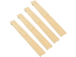 Conjunto de 4 leques dobráveis japoneses Quadros em bambu leve e resistente.