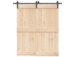 Vidaxl Kit De Ferragens Para Porta Deslizante 200 Cm Aço Preto