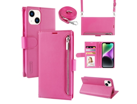 Capa Pega Para Iphone 14 Hanman Pele Sintética Vermelho