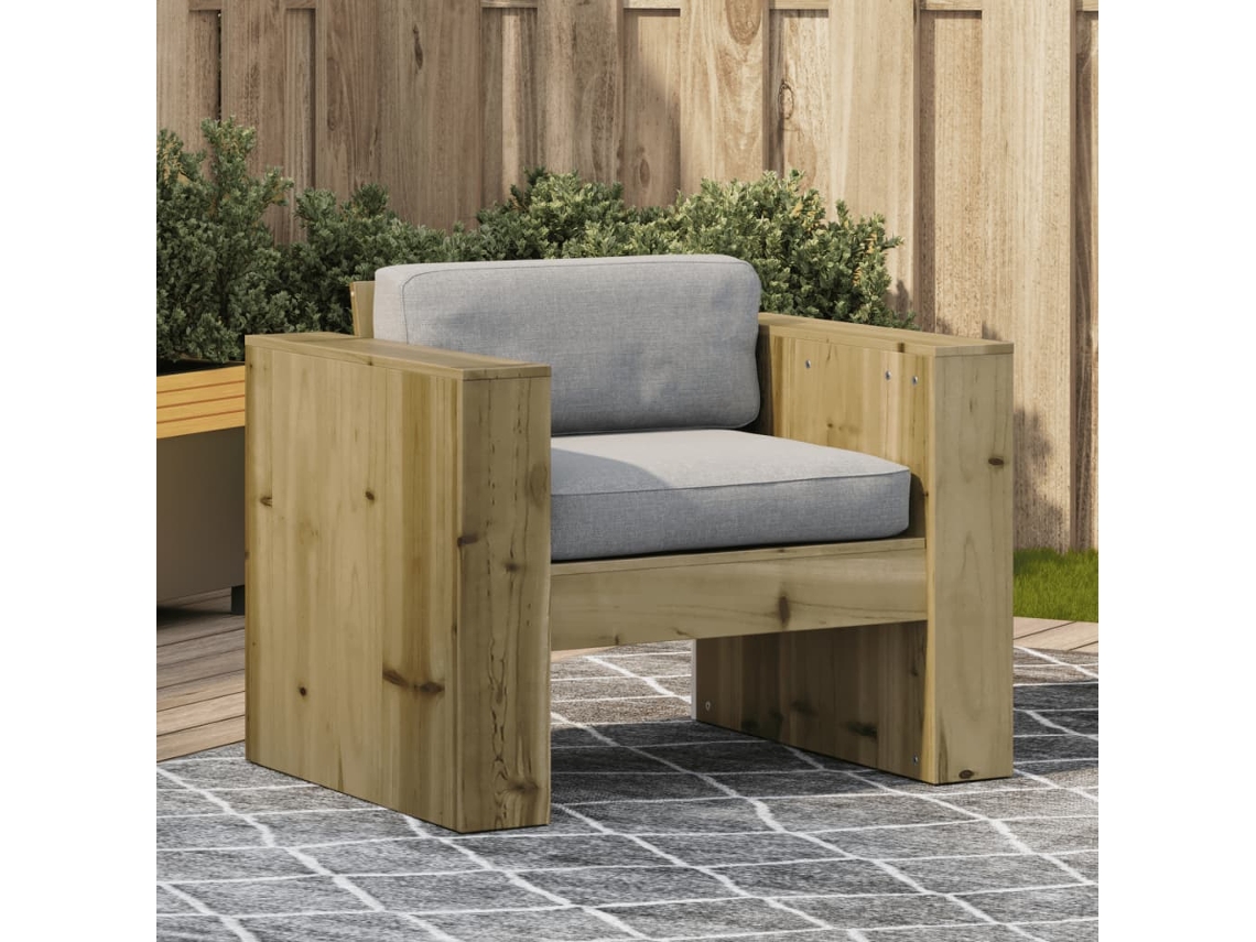 Vidaxl Sofá De Jardim 79x60x62 Cm Madeira De Pinho Impregnada