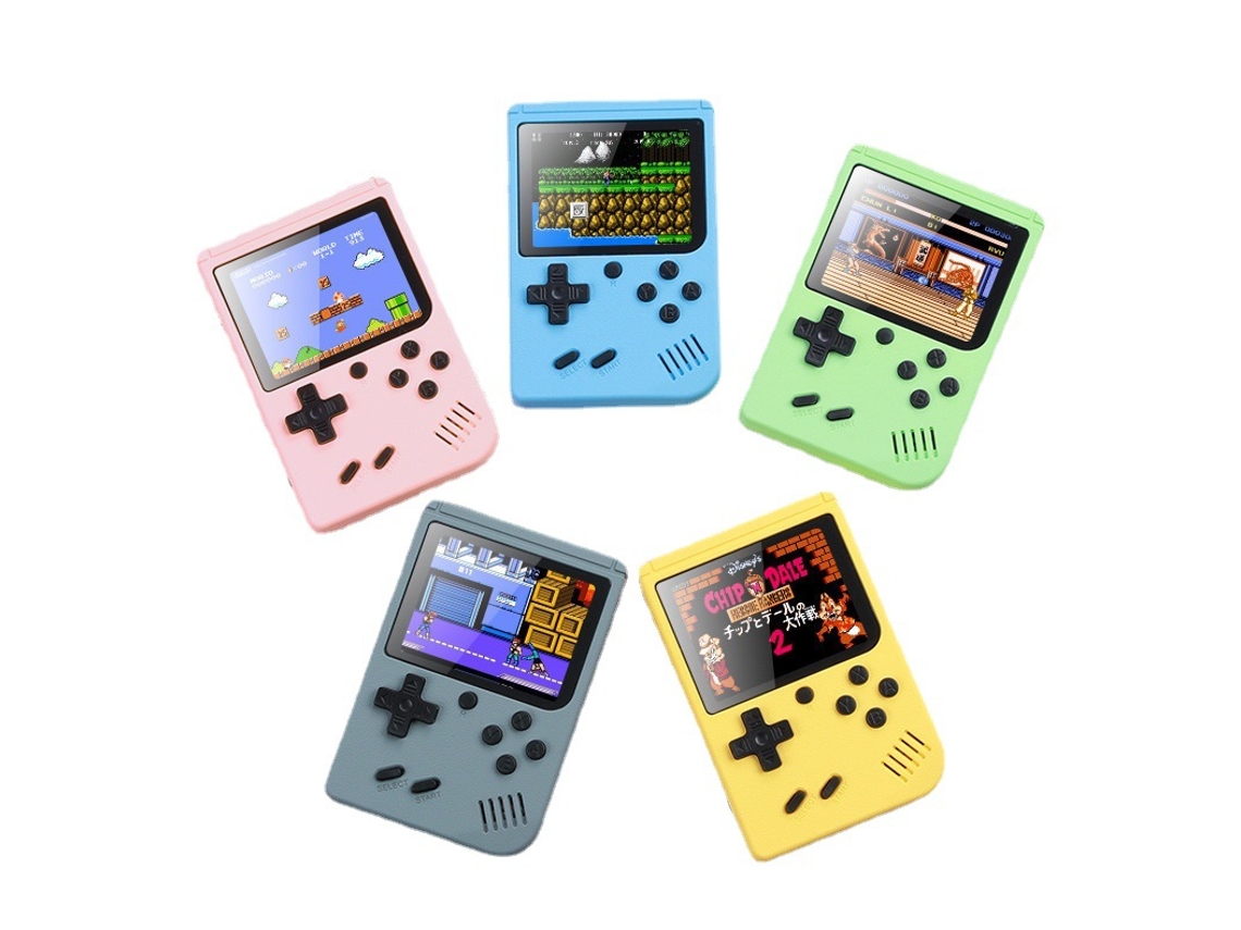 Console Portátil Retrô com 500 Títulos Clássicos, 3 Polegadas, para 2 Jogadores, Cinza AQUAFORGE