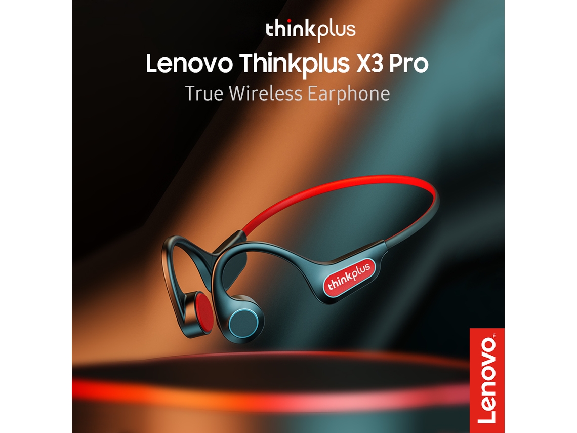 Fones de Ouvido Lenovo X3 Pro de Condução Ósea, Bluetooth 5.3, Resistentes ao Suor, com Microfone, para Esportes e Som Estéreo HiFi | S/MARCA