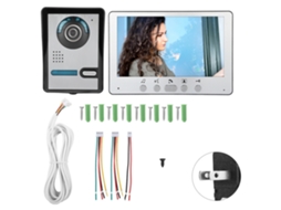Campainha Intercomunicador De Vídeo Com Fio De 7 Polegadas (controle Sensível Ao Toque, Captura De Foto Em Hd)