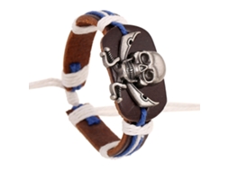 Pulseira De Couro De Múltiplas Camadas Unissex Estilo Punk