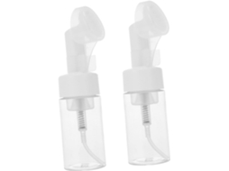 Frascos Espumantes De 100ml Com Escova De Silicone Branca, Dispensador Portátil.