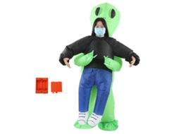 Traje Inflável de Alienígena Cosplay Festas Festival Infantil 120‑140cm Impermeável Divertido S/MARCA