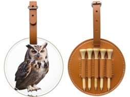 Bolsa para Guardar Tees de Golfe Lucky Owl, Preta Fácil de Transportar e Mais Eficiente para Jogar Golfe.