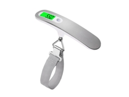 Balança Digital Portátil Para Bagagem (prateada), Capacidade De 50 Kg/110 Lb, Com Visor Lcd E Precisão De 10 G.