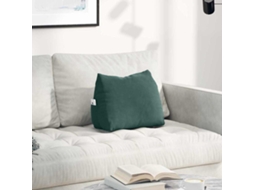 Vidaxl Travesseiro Para Costas Verde Escuro 45 X 20 X 35 Cm