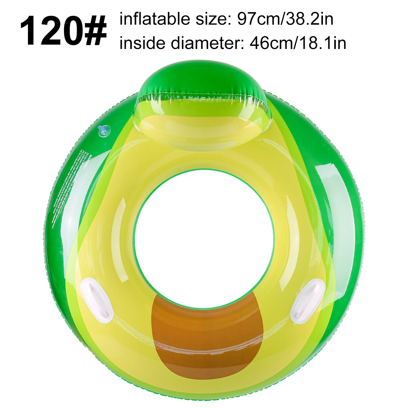 (120 Com Alça) 1 Boia Circular Portátil Em Formato De Fruta Para Piscinas.