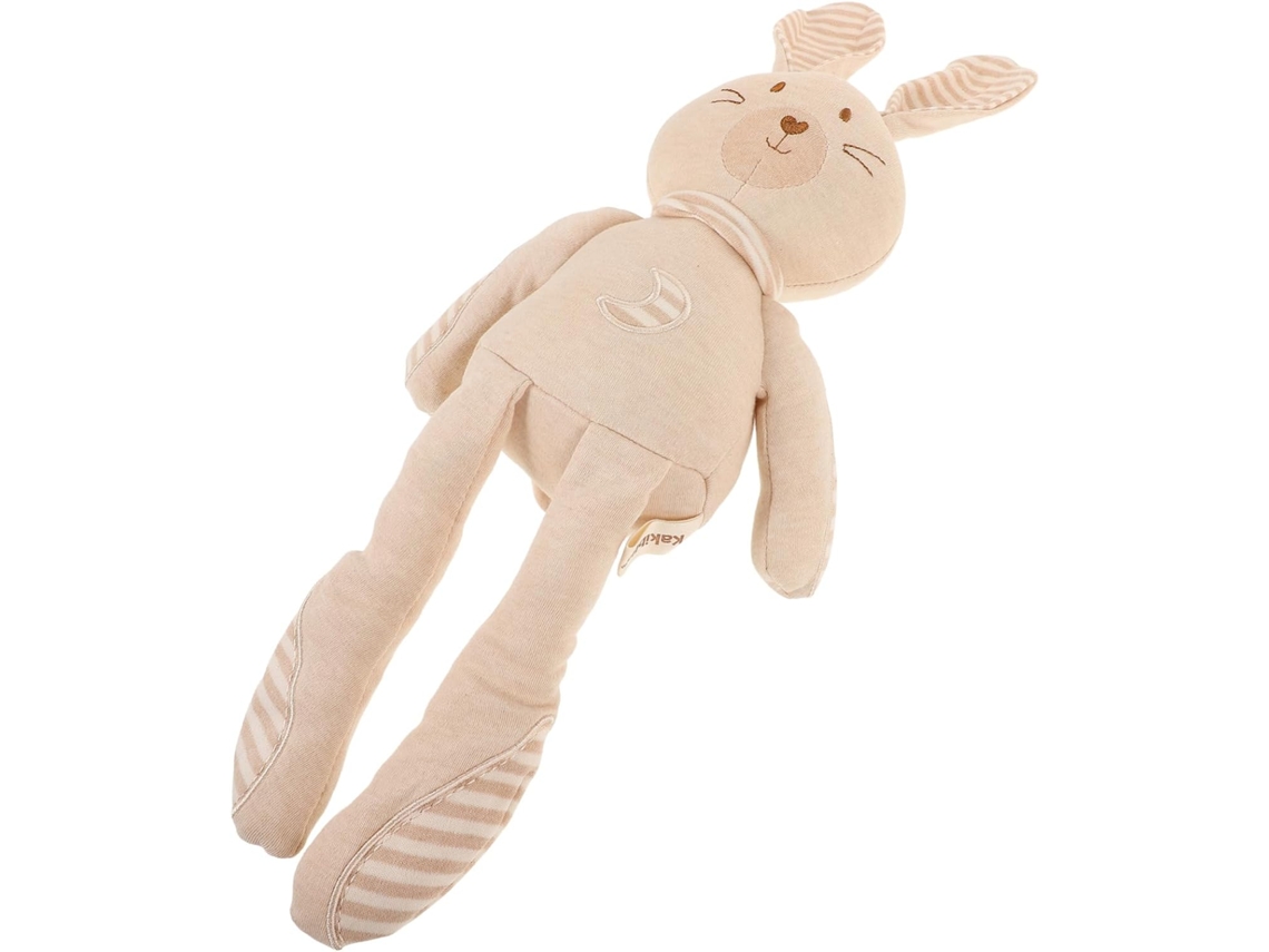 Boneco De Pelúcia Algodão Orgânico, Coelho Bege Macio E Aconchegante,