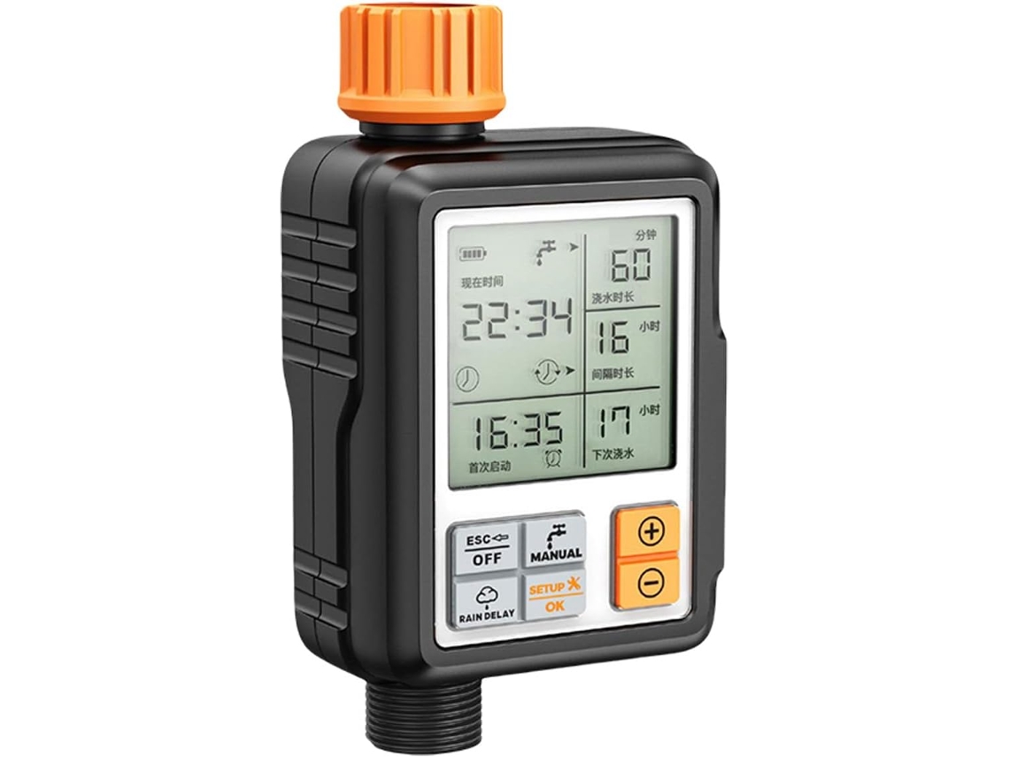 Sistema De Rega Automática A Bateria, Temporizador Ajustável, Longa Duração, Ferramenta De Jardim Em Abs.