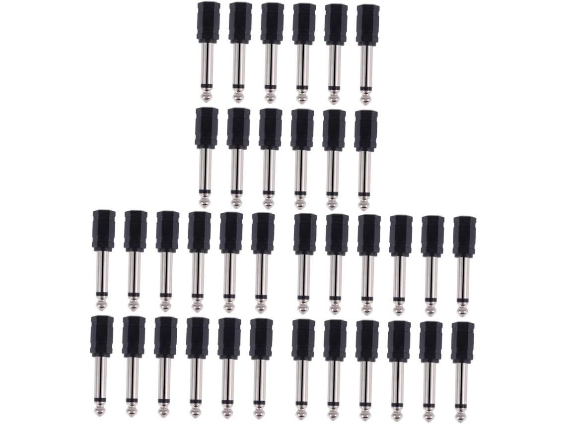 Conjunto de 36 Adaptadores de Áudio Mono para Conector Jack para Amplificador. SFUSHOS
