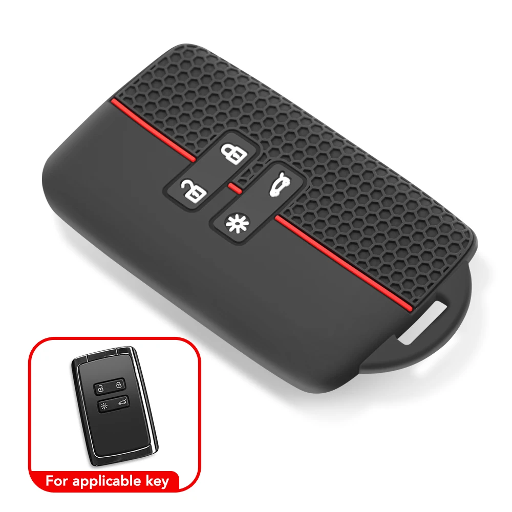 Capa de Silicone AQUAFORGE, chave de carro, Renault, Arkana, Megane, branca