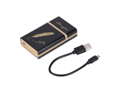Caixa De Cigarros Portátil Com Isqueiro Elétrico Recarregável Usb Super Mini Pluma Dourada