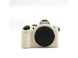 Capa para Nikon Z50ii Acessórios para Câmera em Silicone com Textura de Lichia CUICH (branco Marfim)