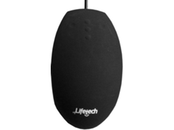 Rato LIFETECH Rubber Hygienic (Cabo USB - Casual - 1000 dpi - Preto)
