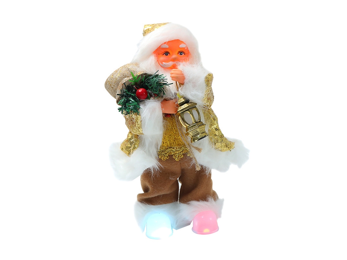 Boneco Elétrico De Papai Noel Com Iluminação E Música