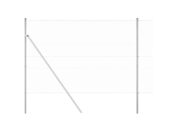 Conjunto 1 Cerca Para Jardim Vidaxl Prateado Aço (10 X 1,5 M)