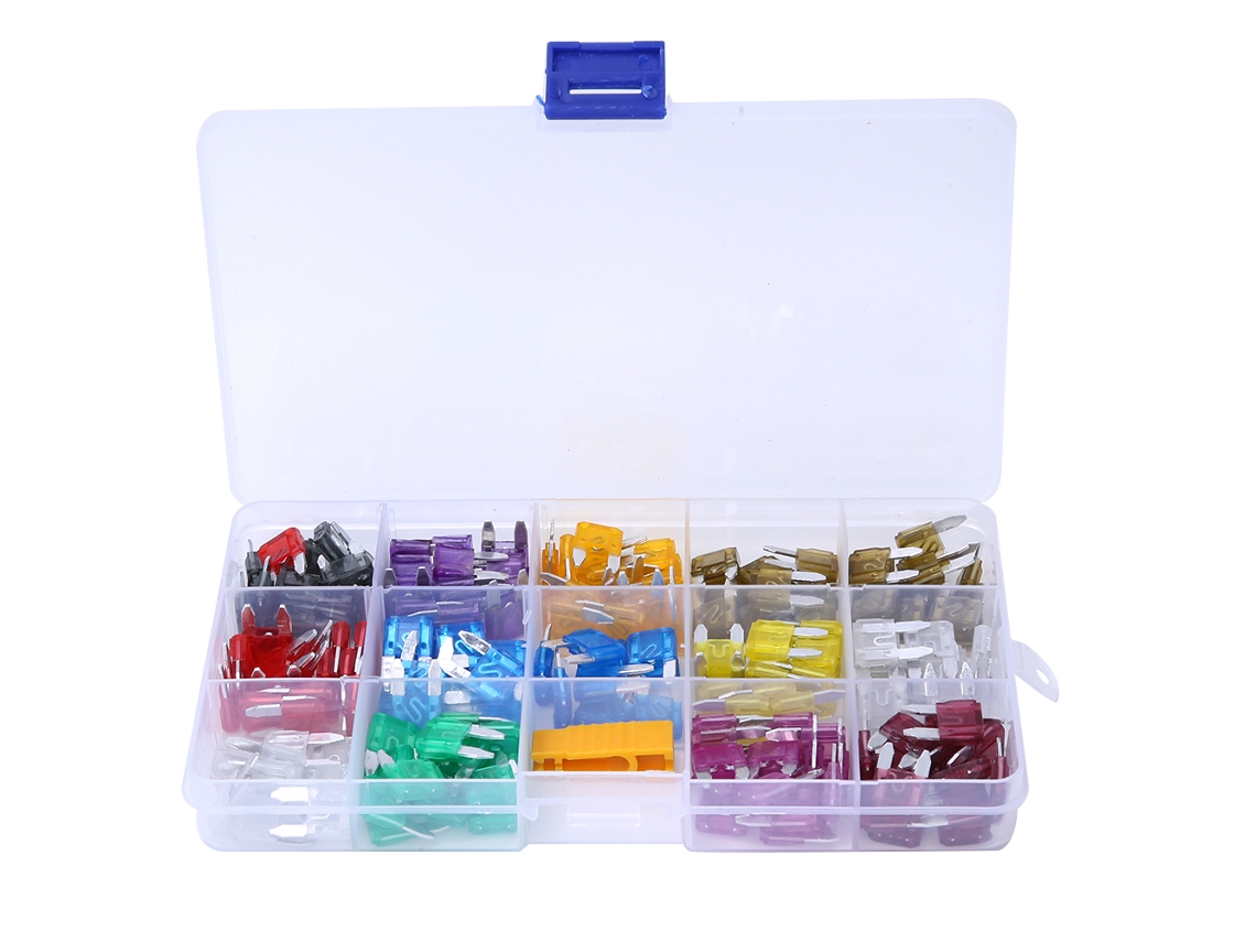 Kit De Fusíveis Folha Para Carro, 180 Peças, Tamanho Pequeno, 2a~40a, Variedade