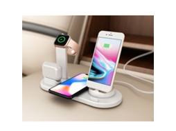 Primerox base de Carregamento Sem Fio 4 em 1 Qi Certificado para Iphone 12 Samsung Iwatch Airpods