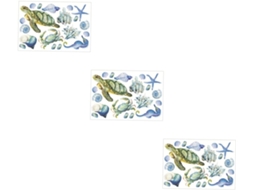 Conjunto De 3 Adesivos De Parede Removíveis Com Tema Do Mundo Oceânico Para Decoração De Quarto.