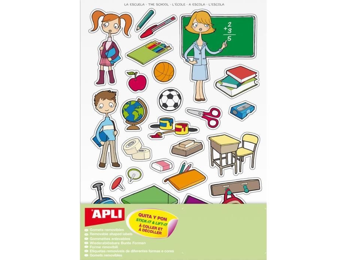 Adesivos reposicionáveis - Escola - 75 passados…