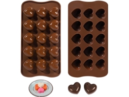 Forma De Silicone Para Bombons Em Formato De Coração Com 15 Cavidades, Revestimento Antiaderente, De Borracha De Chocolate, Cubos De Gelo