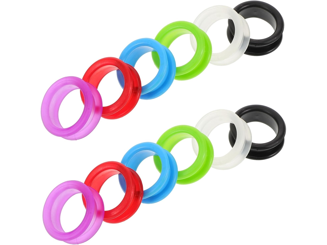 Anéis Protetores De Silicone Para Tesouras, 12 Peças | Macios E