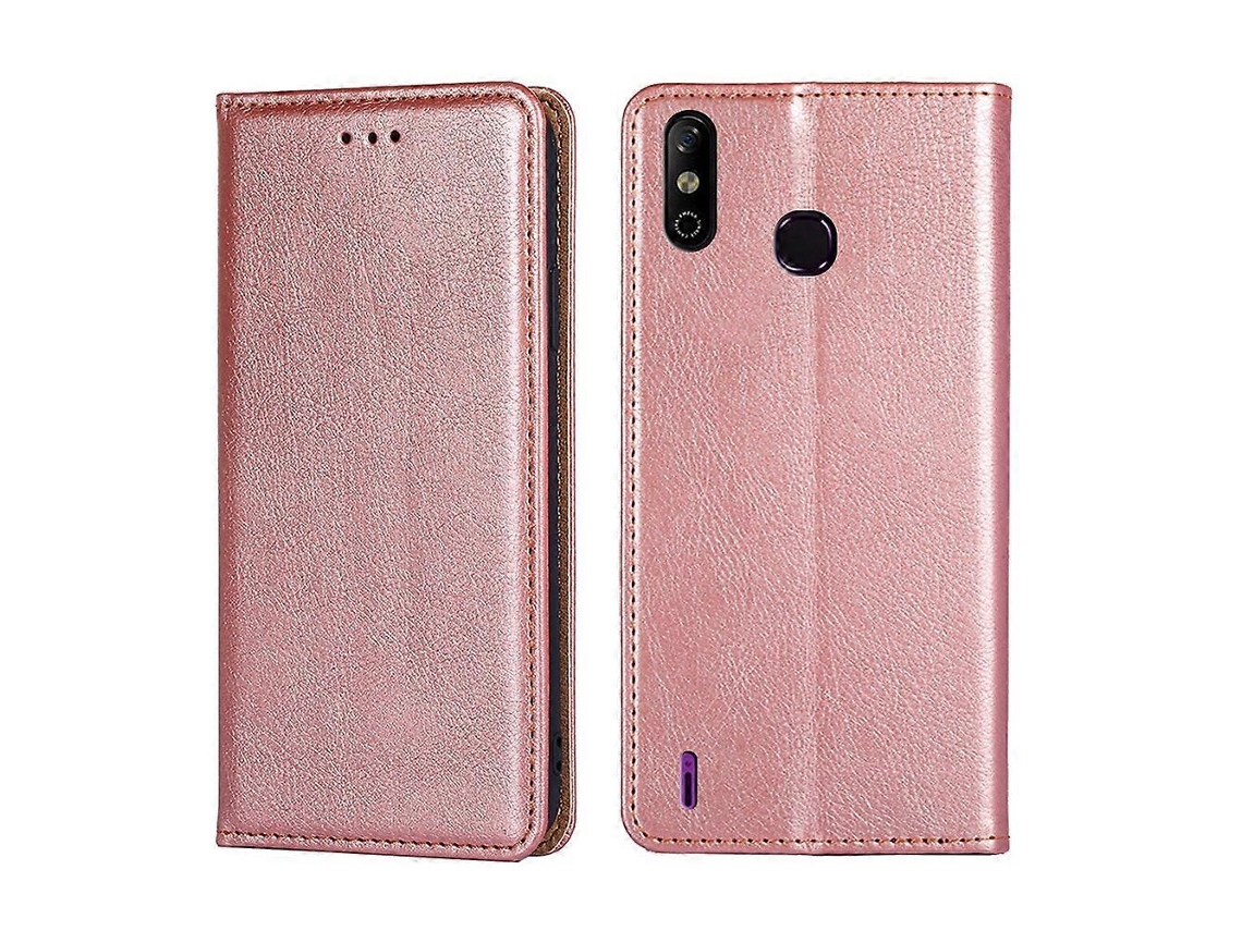 Capa De Celular Em Couro Magnético Com Acabamento Brilhante, Cor Sólida, Para Infinix Smart 4 X653.