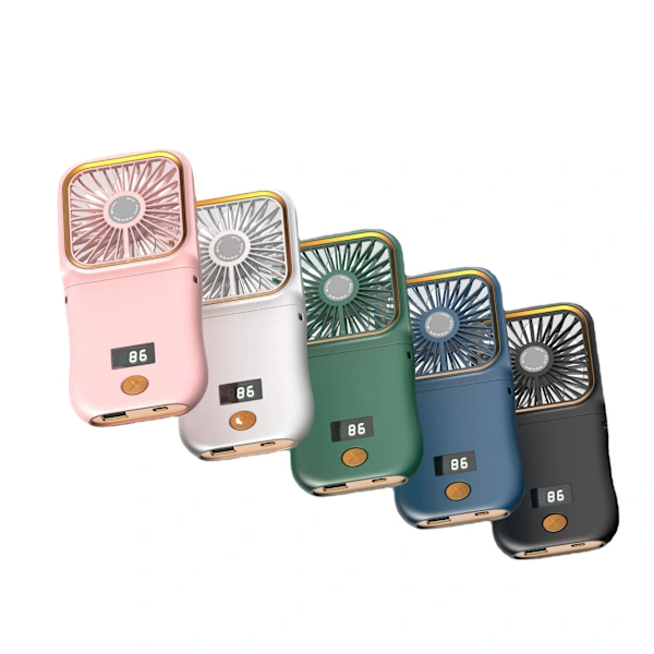 Mini Ventilador Portátil De Mão, Ventilador Portátil Dobrável Recarregável Via Usb, Ventilador Portátil Pequeno Com 3 Velocidades