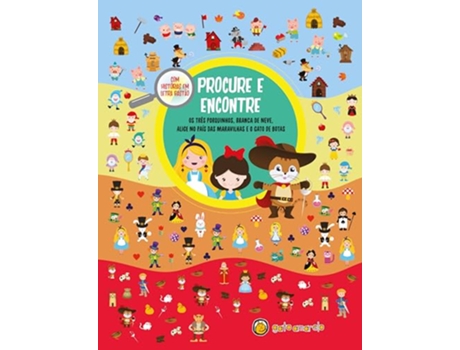 Livro Procure E Encontre - Os Três Porquinhos, Branca De Neve, Alice No País Maravilhas E O Gato De Botas De Gdb Editorial (português Do Brasil)