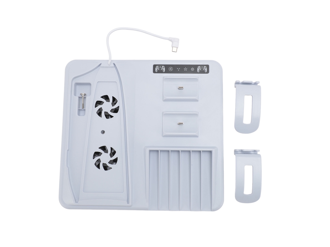 Base de Resfriamento com Prateleira de Armazenamento de Discos para Ps5 Slim. EOOCOO
