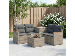 Vidaxl Conjunto De Sofás 6 Unid. Cinza E Cinza Escuro