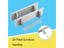 Conjunto De 20 Puxadores Aço Inoxidável Para Armários, Com Design Moderno Em Formato De T, Ideais Para Portas E Gavetas