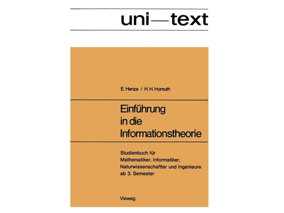Livro Einfuhrung In Die Informationstheorie De Ernst Henze (alemão)