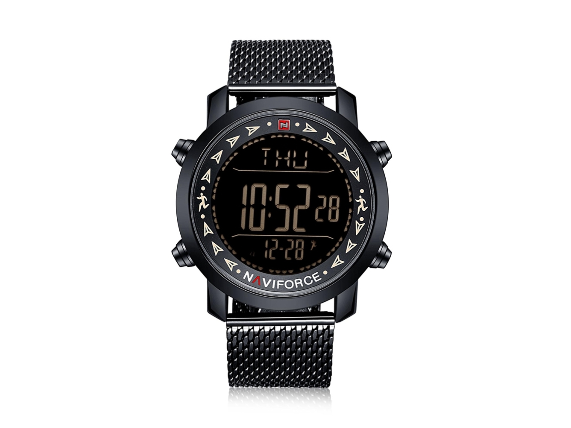 Relógio Eletrônico Quartz Masculino de Aço 3atm Resistente À Água Estilo Moderno