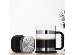 Cafeteira Quadrada De Vidro Com Prensa Francesa 1000ml