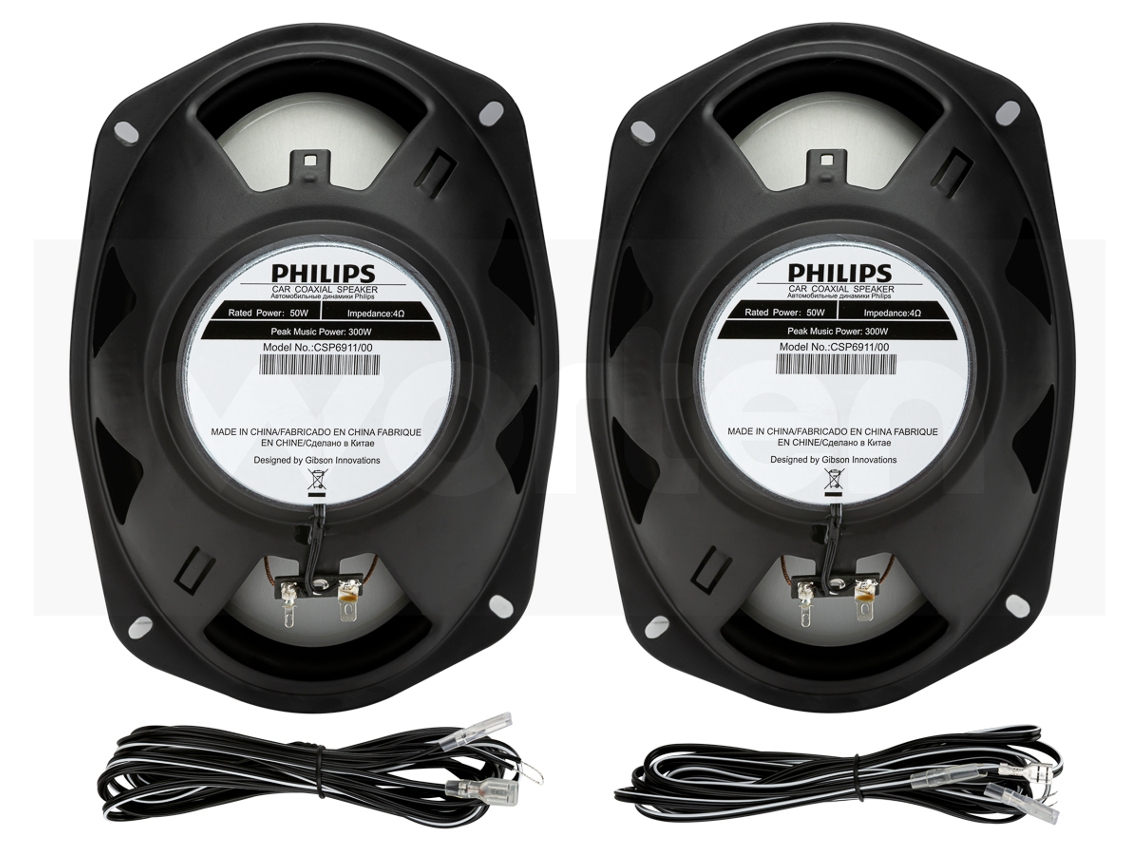 Colunas Auto PHILIPS Csp6911 (16x24 cm - 300 W)