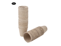 50 Potes Turfa Redonda Degradáveis 8x8cm Jardim