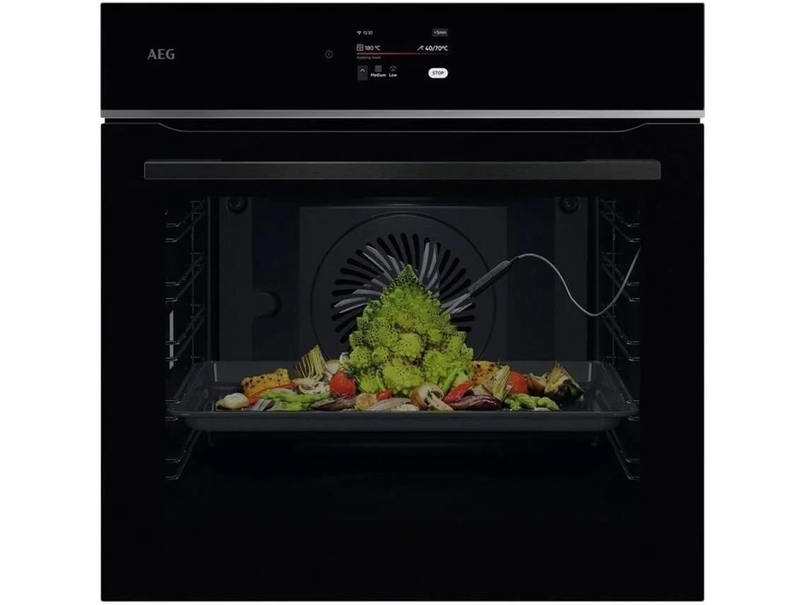 Forno Multifunções AEG TE8PB731AB (71 L - AquaClean e Pirólitico - Preto) 