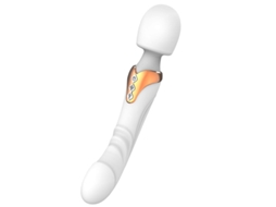 Vibrador de Silicone de Motor Duplo Bastão de Tamanho Grande Massageador de Ponto gBrinquedo Sexual Branco YIZHOOD