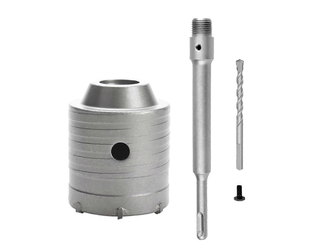 Conjunto de broca e serra copo SDS Plus, 8 mm, para concreto e cimento